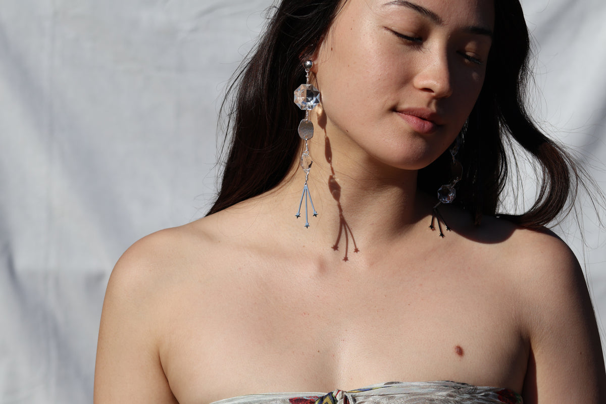 Celestial Crystal Starfall Dangles