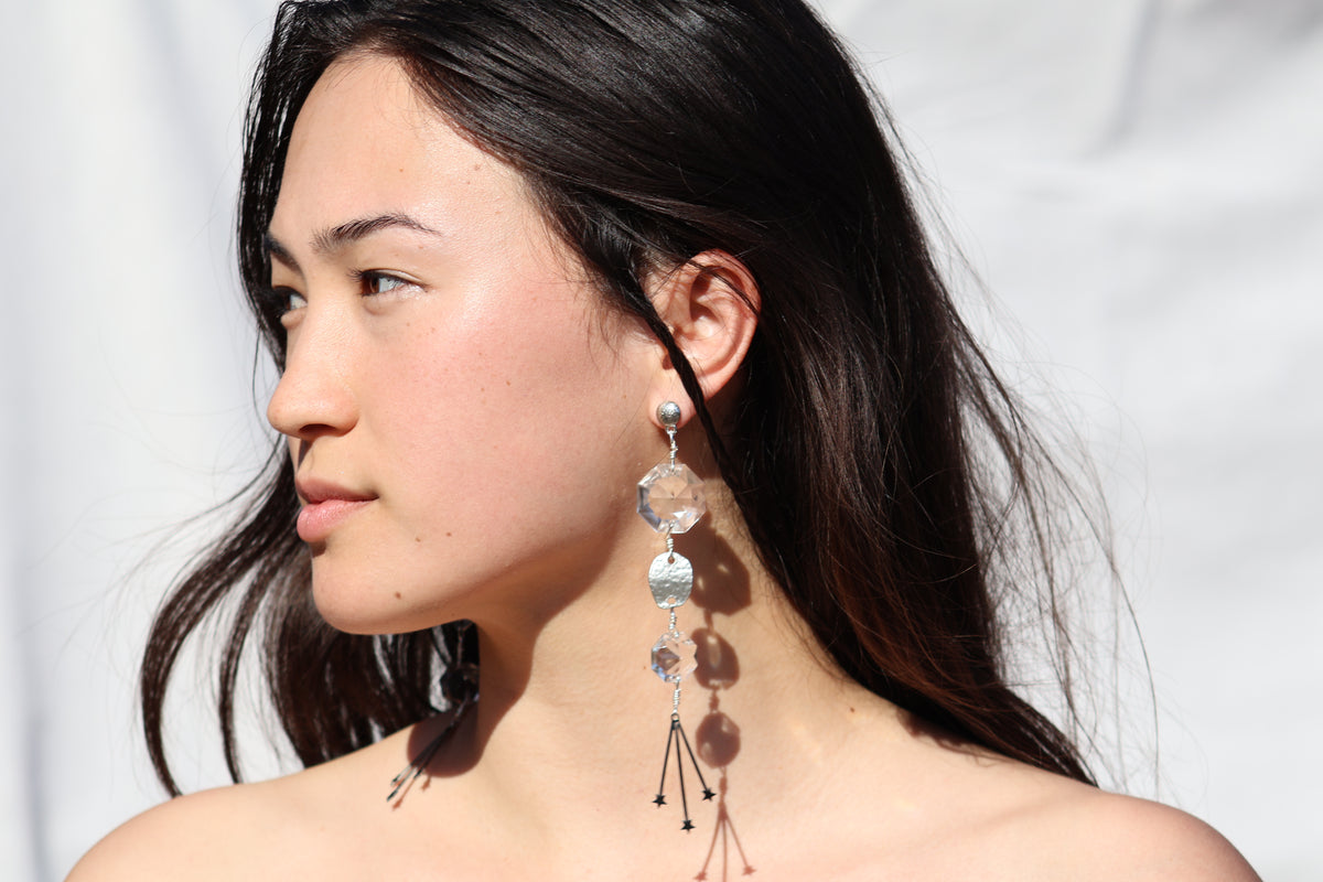 Celestial Crystal Starfall Dangles