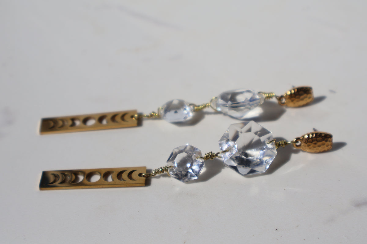 Lunar Prism Crystal Dangles