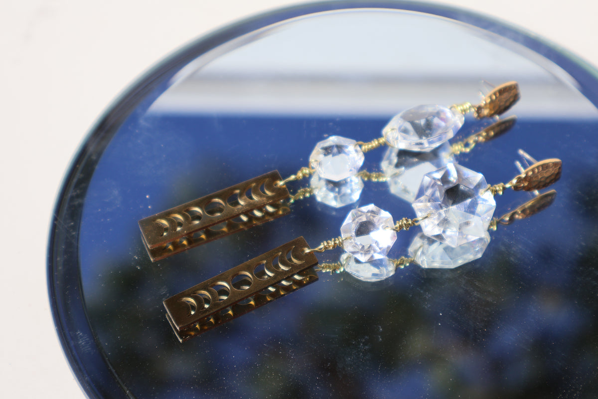 Lunar Prism Crystal Dangles