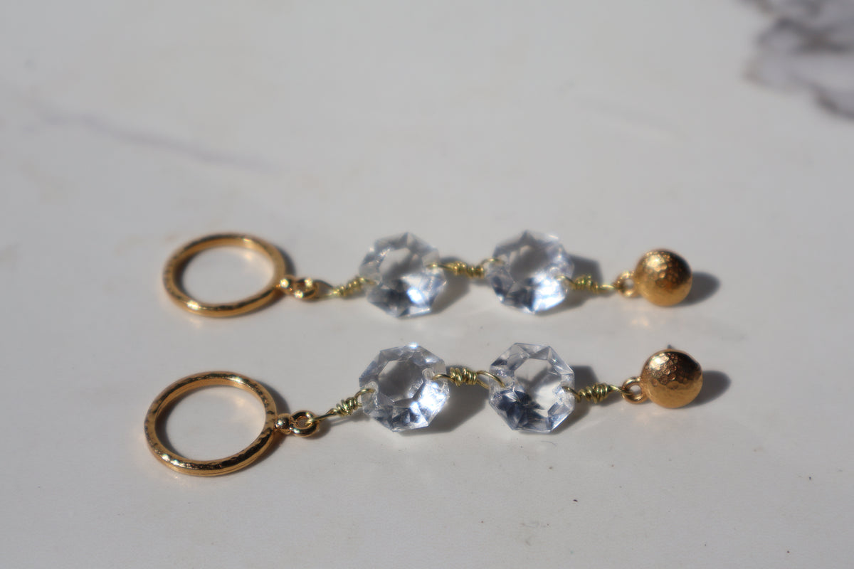 Golden Orbit Crystal Dangles