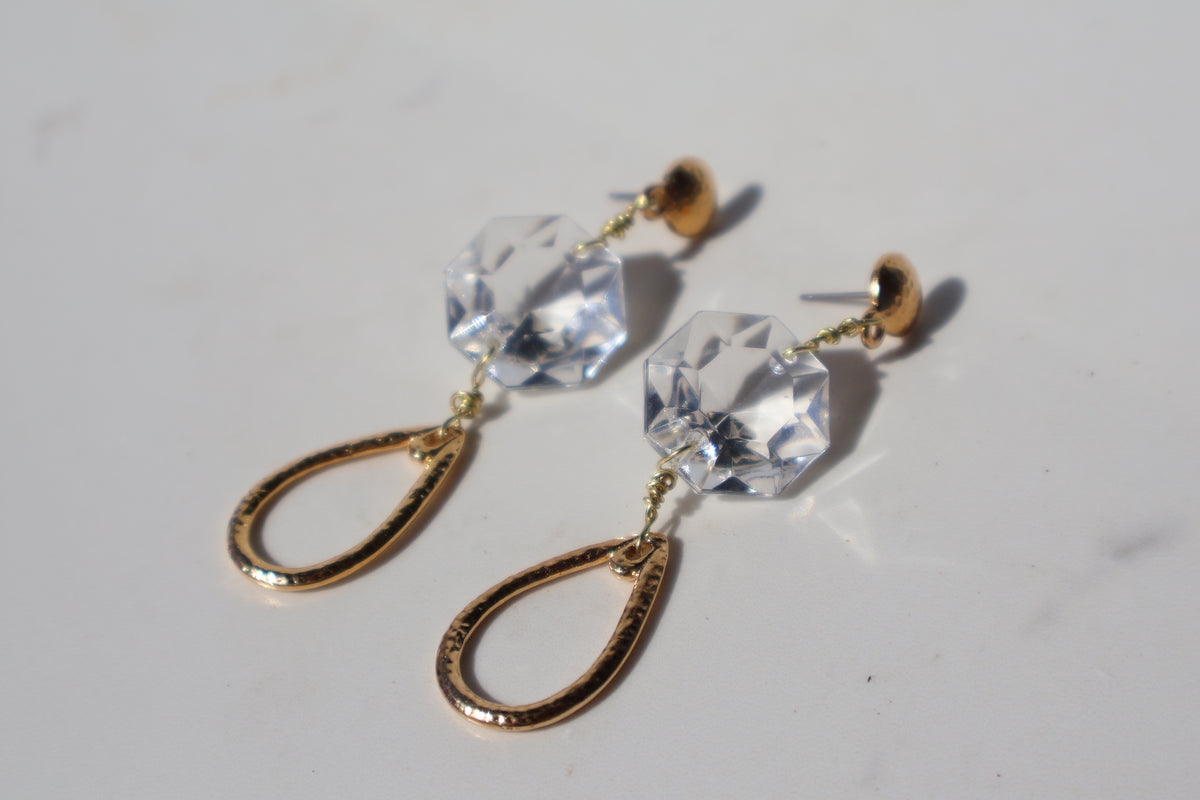Golden Vessel Crystal Dangles