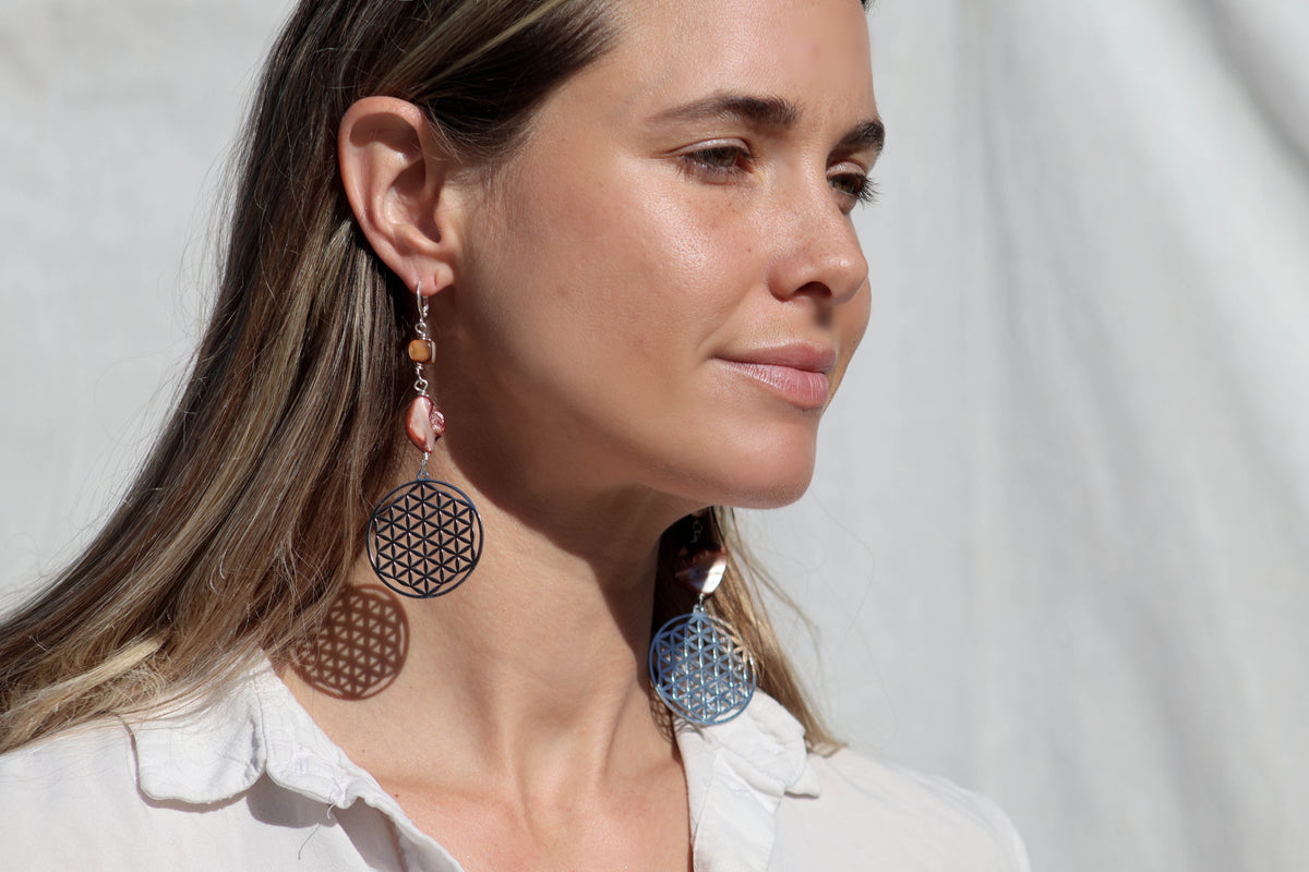Sacred Tide — Tripple Shell Earrings