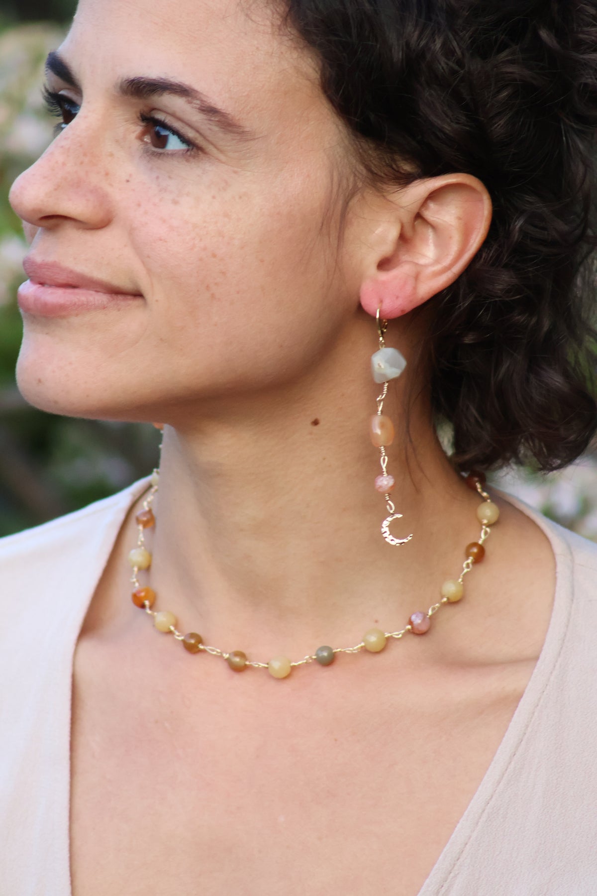 Lunar Harvest Stone Jewelry Set