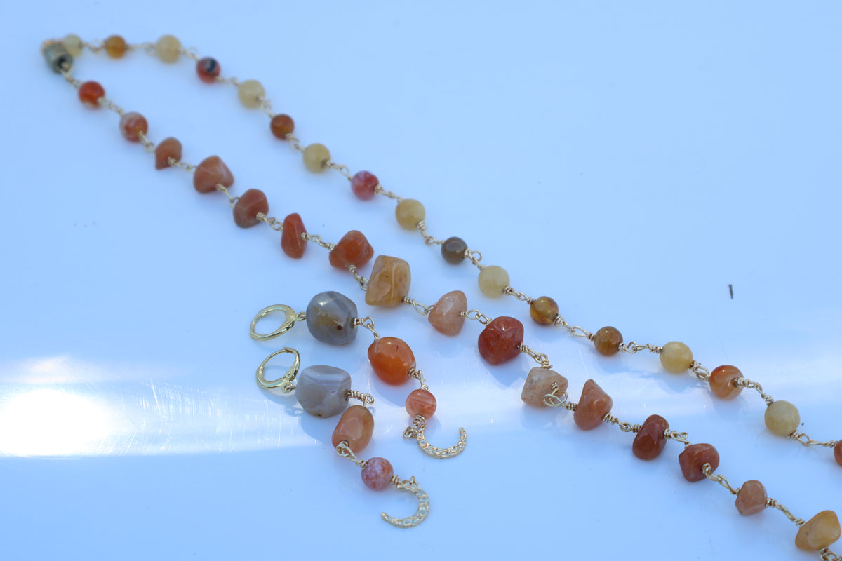 Lunar Harvest Stone Jewelry Set
