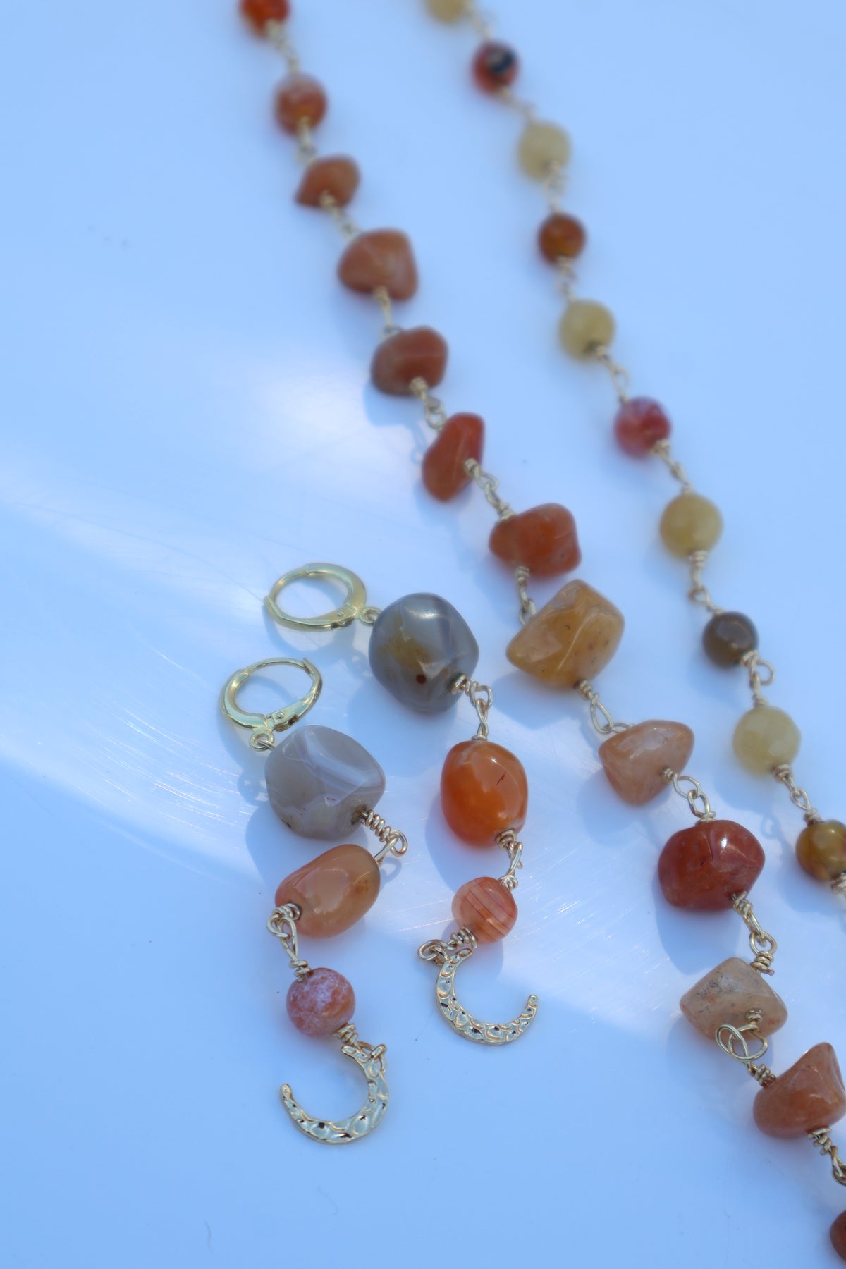 Lunar Harvest Stone Jewelry Set